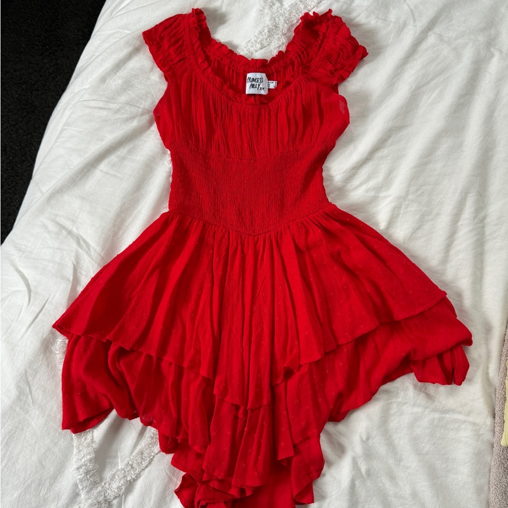 THE LOVE GALORE ROMPER RED